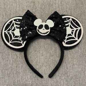 Disney Black Spiderweb Mickey-Inspired Headband Handmade New